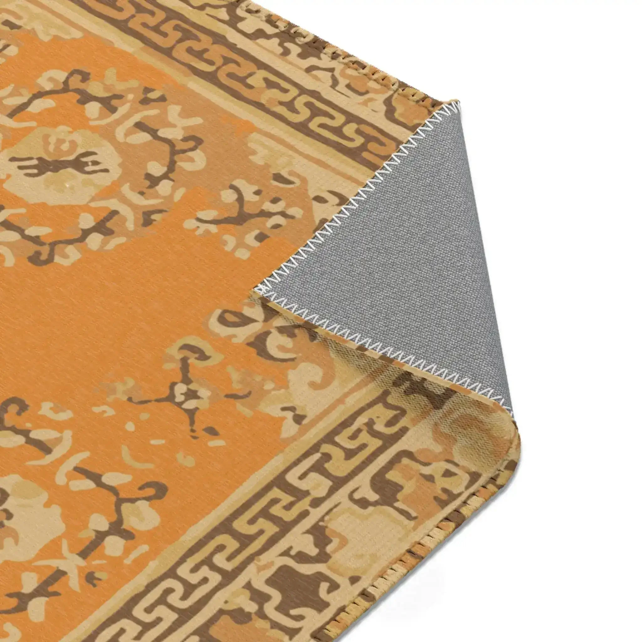 Saffron Spice Mosaic Accent Rug - Image 5