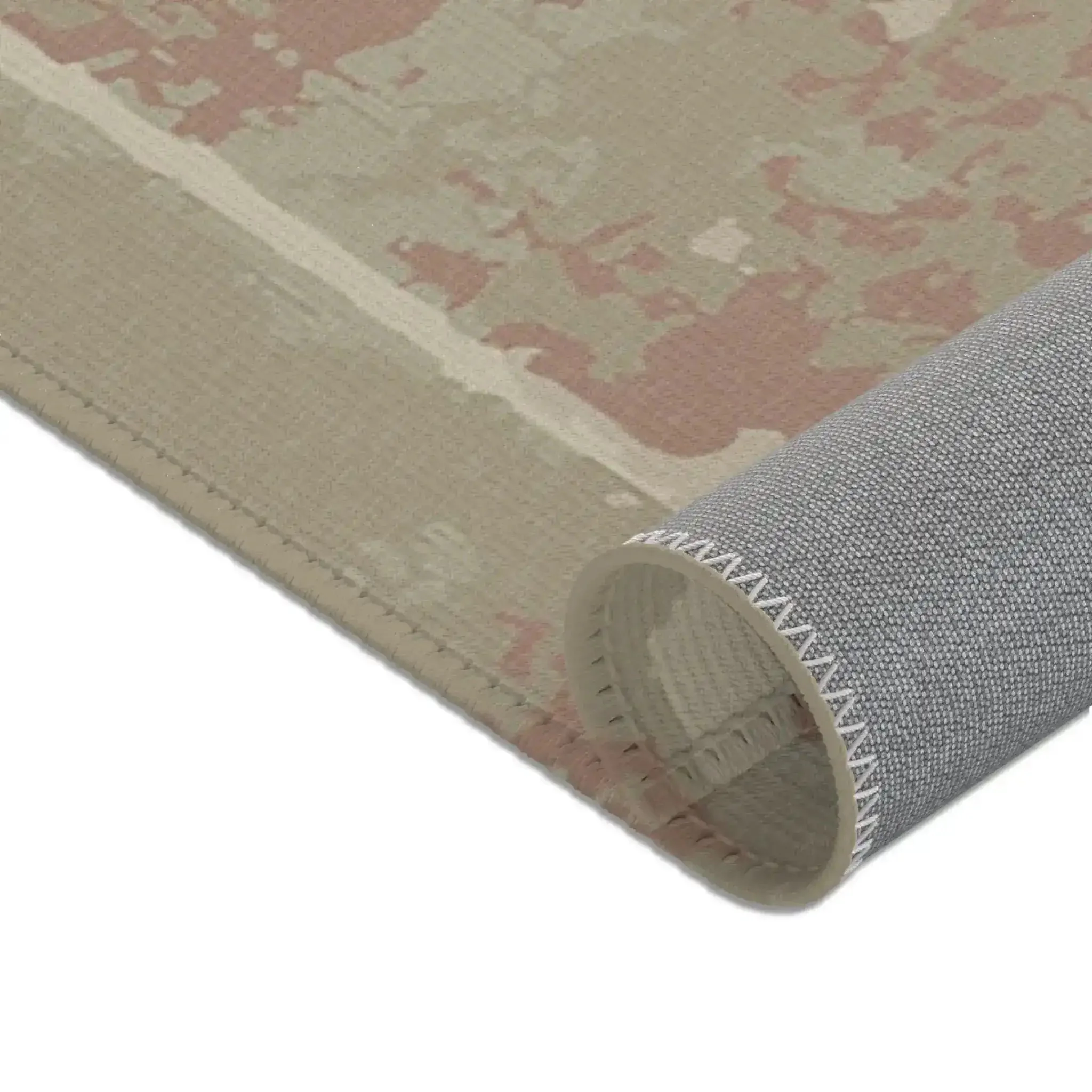 Sage and Terracotta Vintage Diamond Accent Rug - Image 4