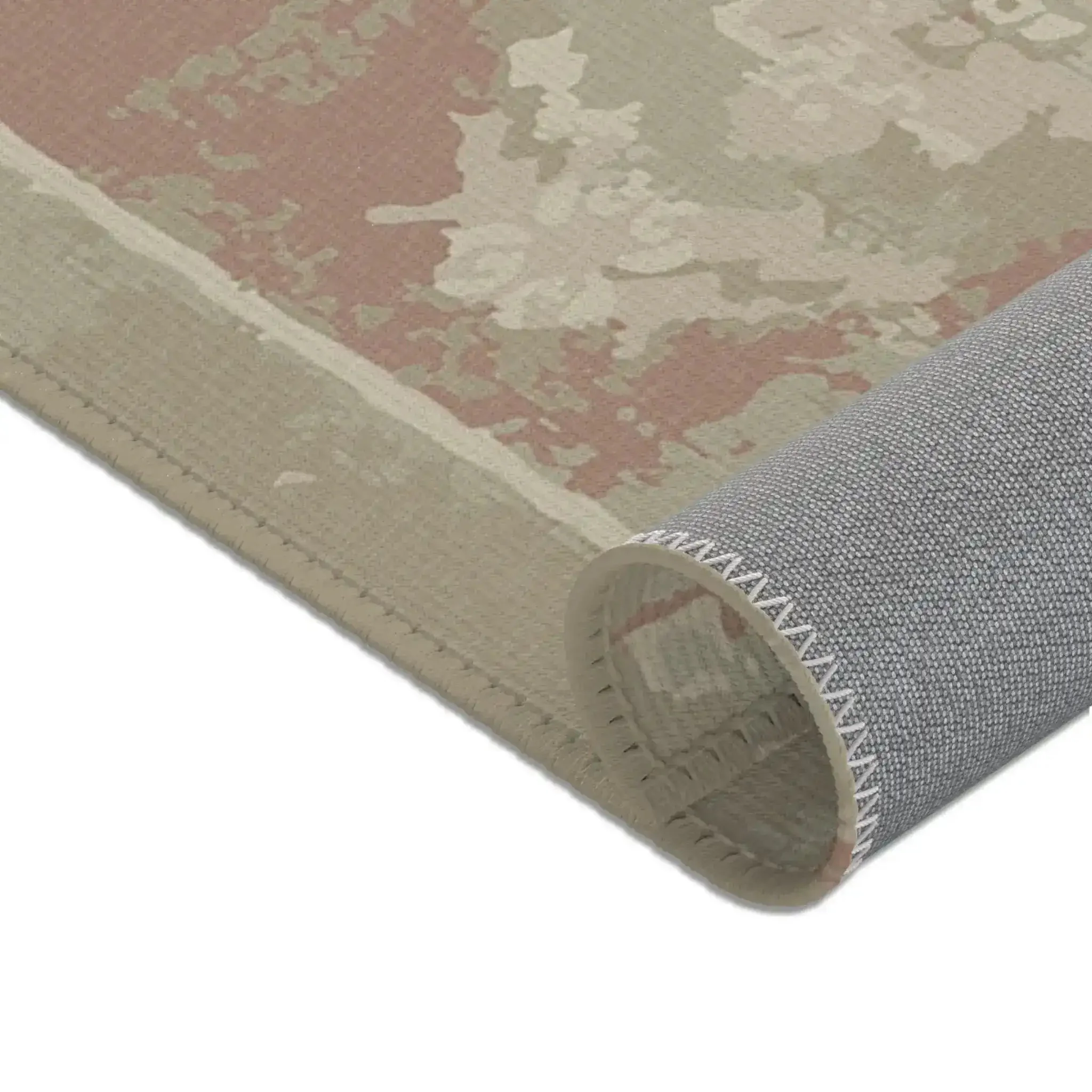 Sage and Terracotta Vintage Diamond Accent Rug - Image 7