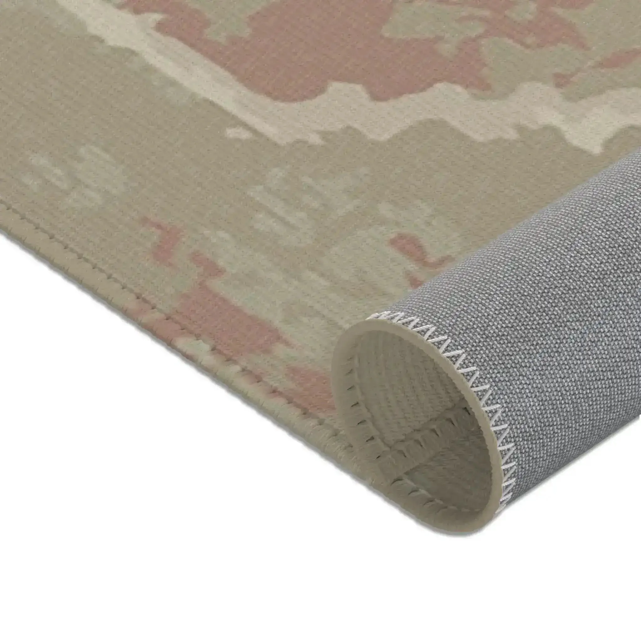Sage and Terracotta Vintage Diamond Accent Rug - Image 9