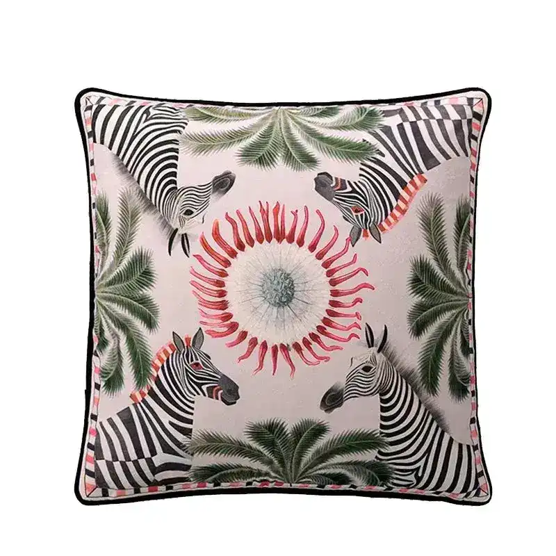Sago Cycas Panthera Velvet Throw Pillow Cover - Image 3