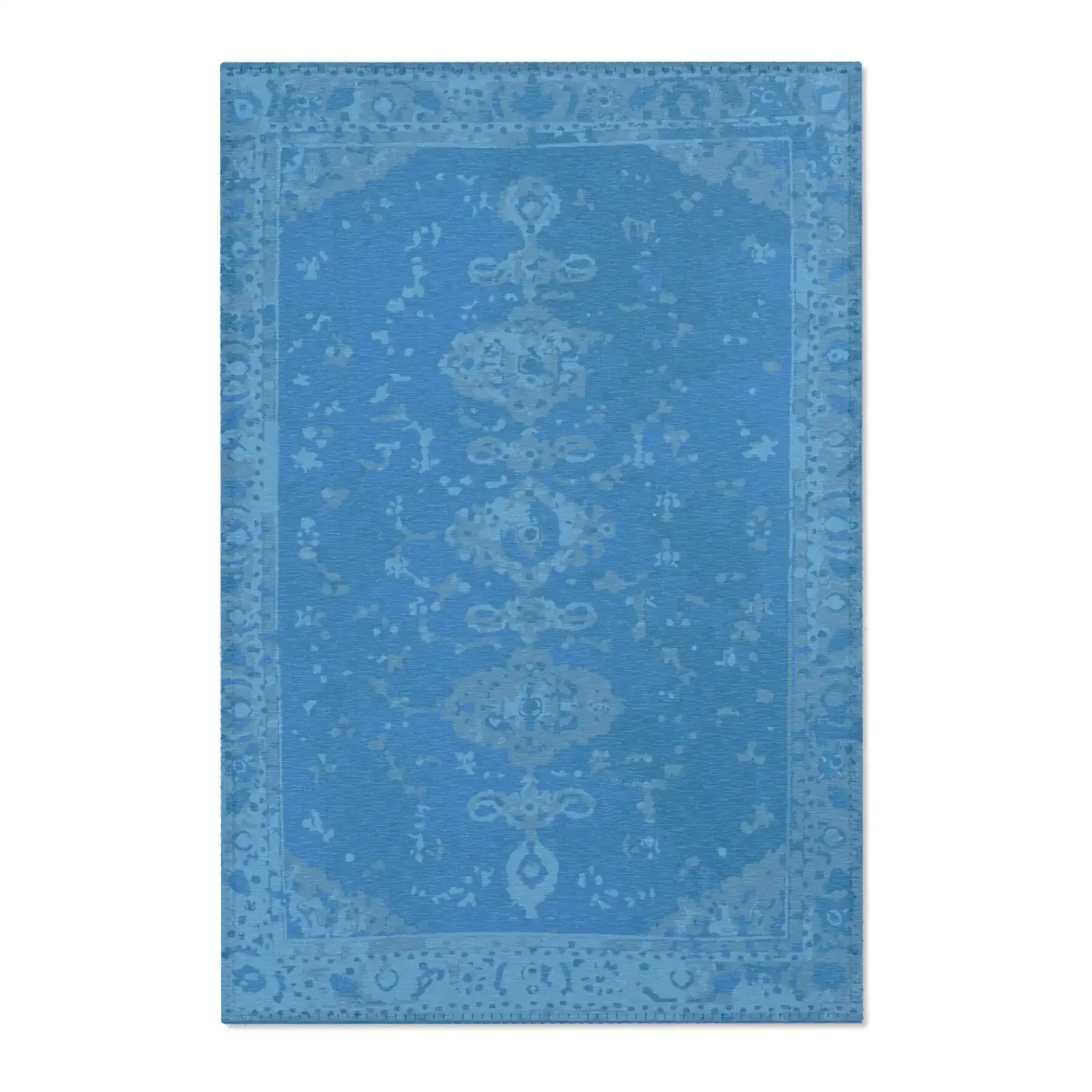 Sapphire Blue Vintage Medallion Accent Rug - Image 2