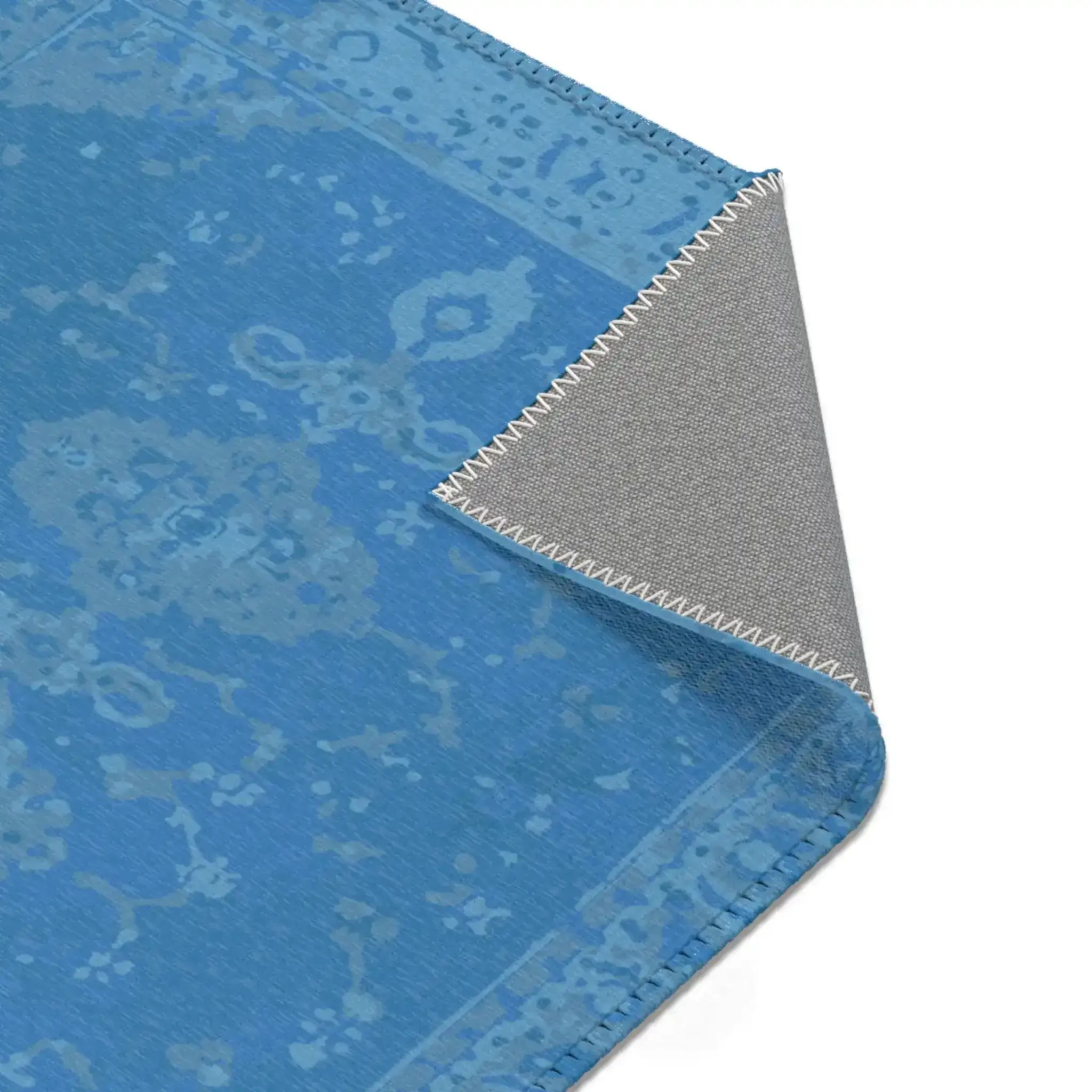 Sapphire Blue Vintage Medallion Accent Rug - Image 6