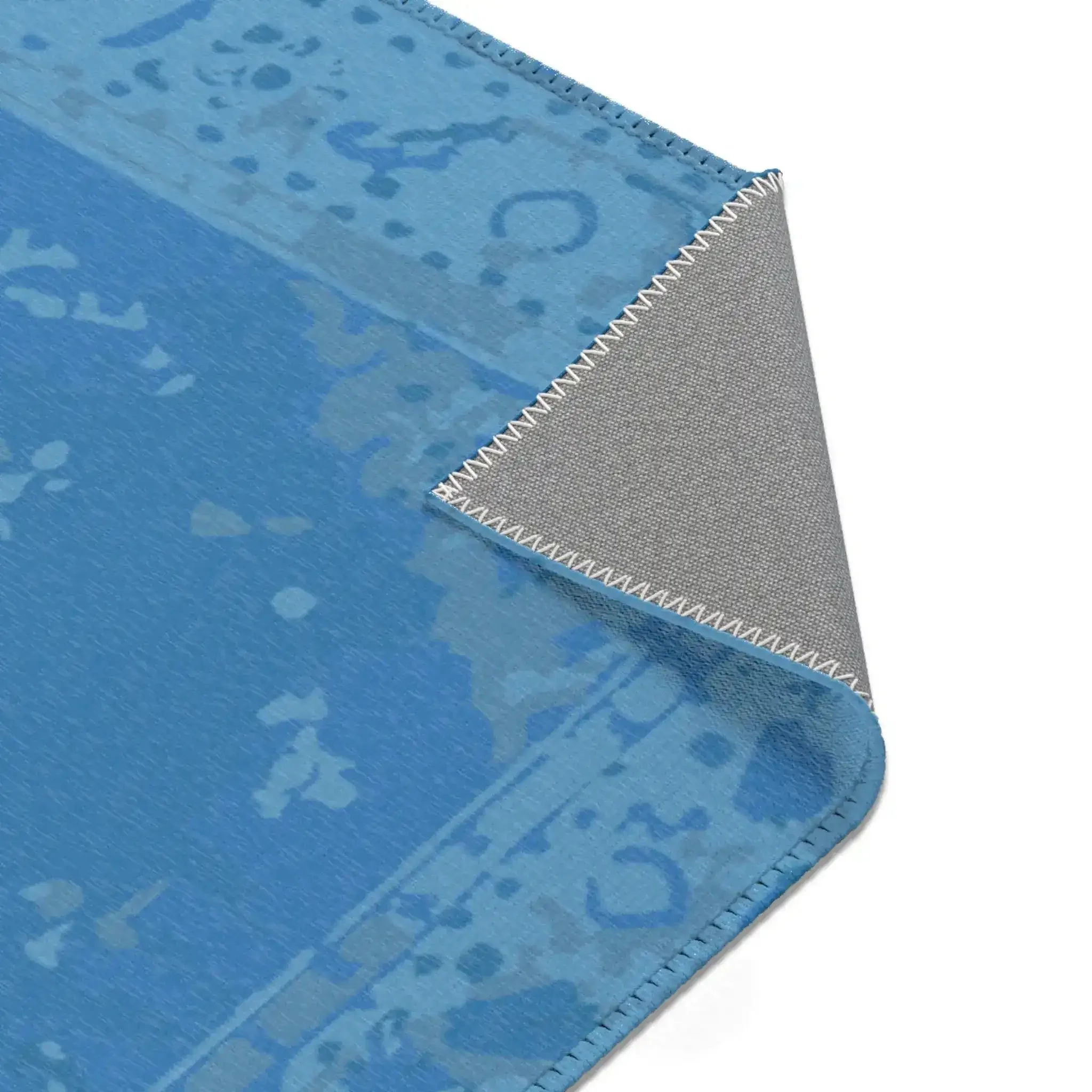 Sapphire Blue Vintage Medallion Accent Rug - Image 8