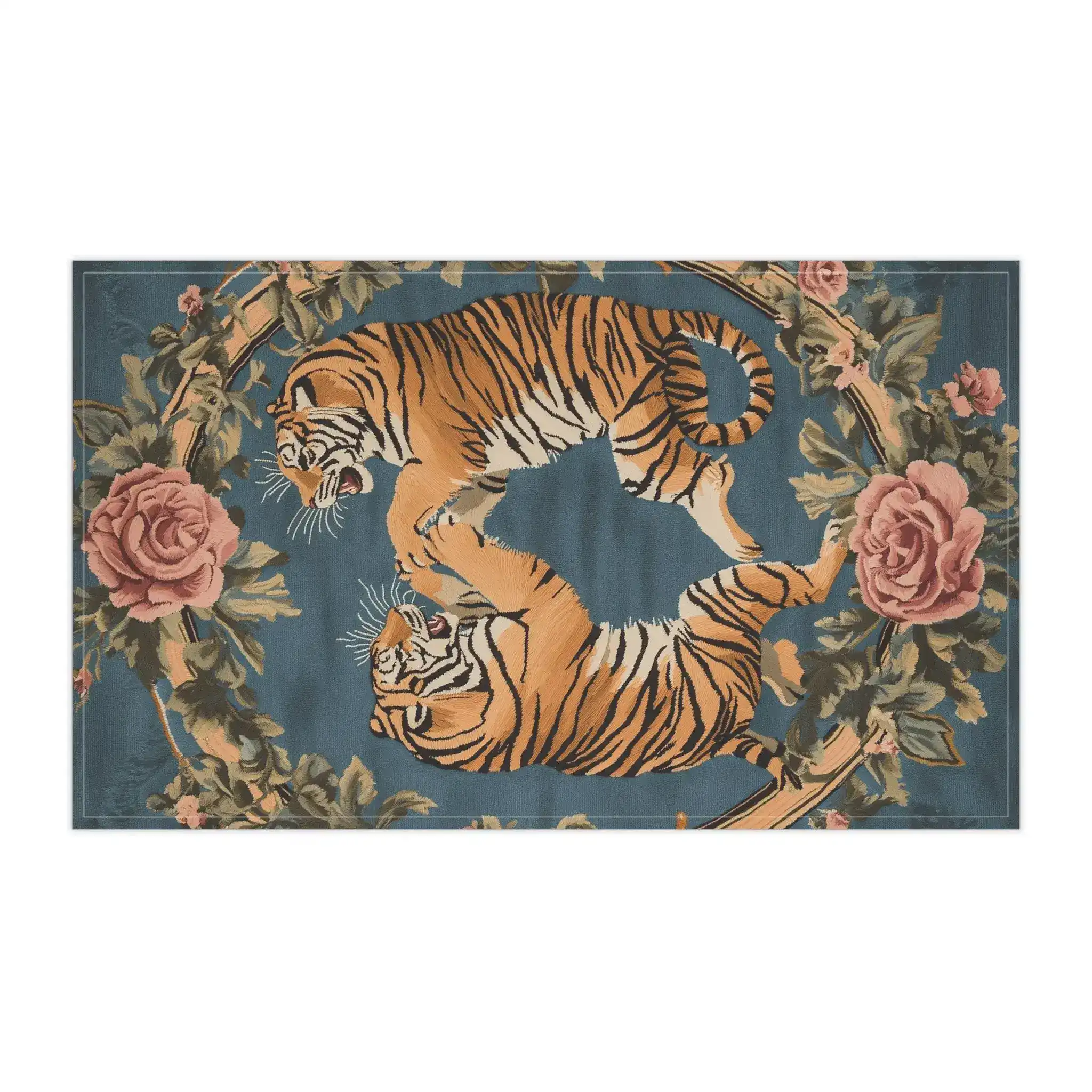 Savage Symphony Vintage Tapestry of Fierce Elegance Cotton Kitchen Towel - Image 2