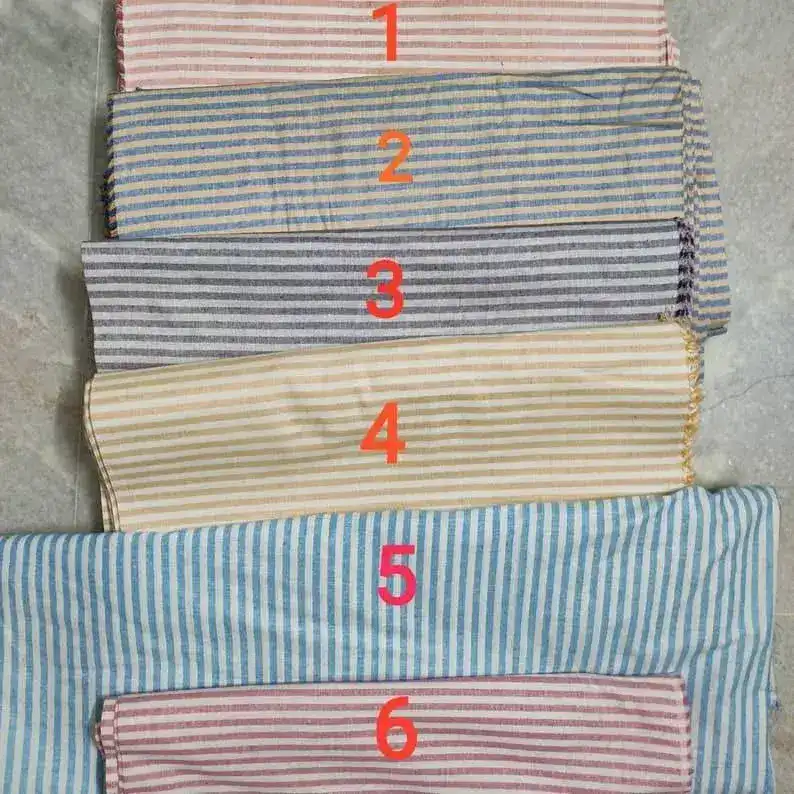 Scalloped Stripe Cotton Napkins - Set of 4 - Image 9