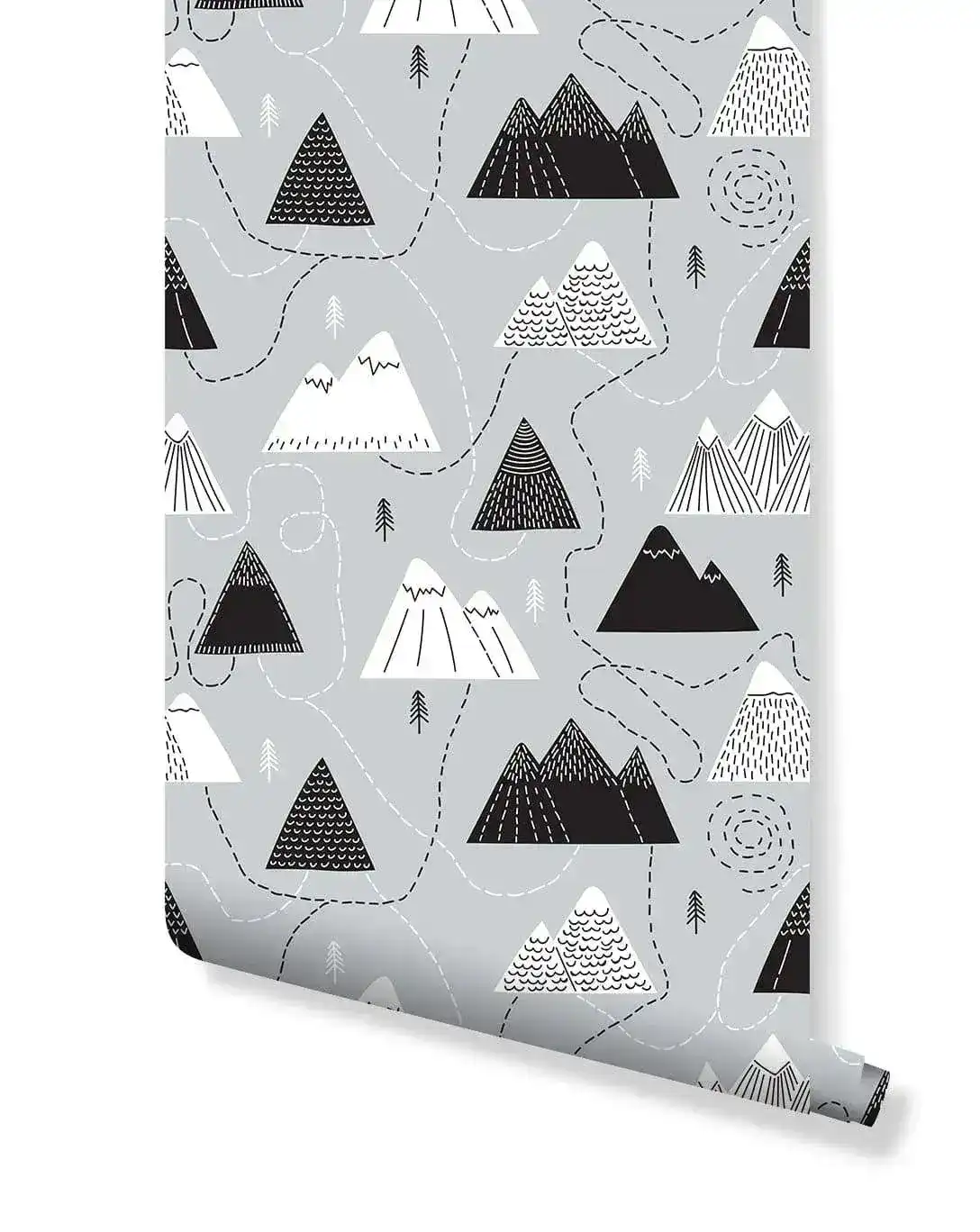 Scandinavian Style Mountains and Routs Removable Wallpaper - Image 2