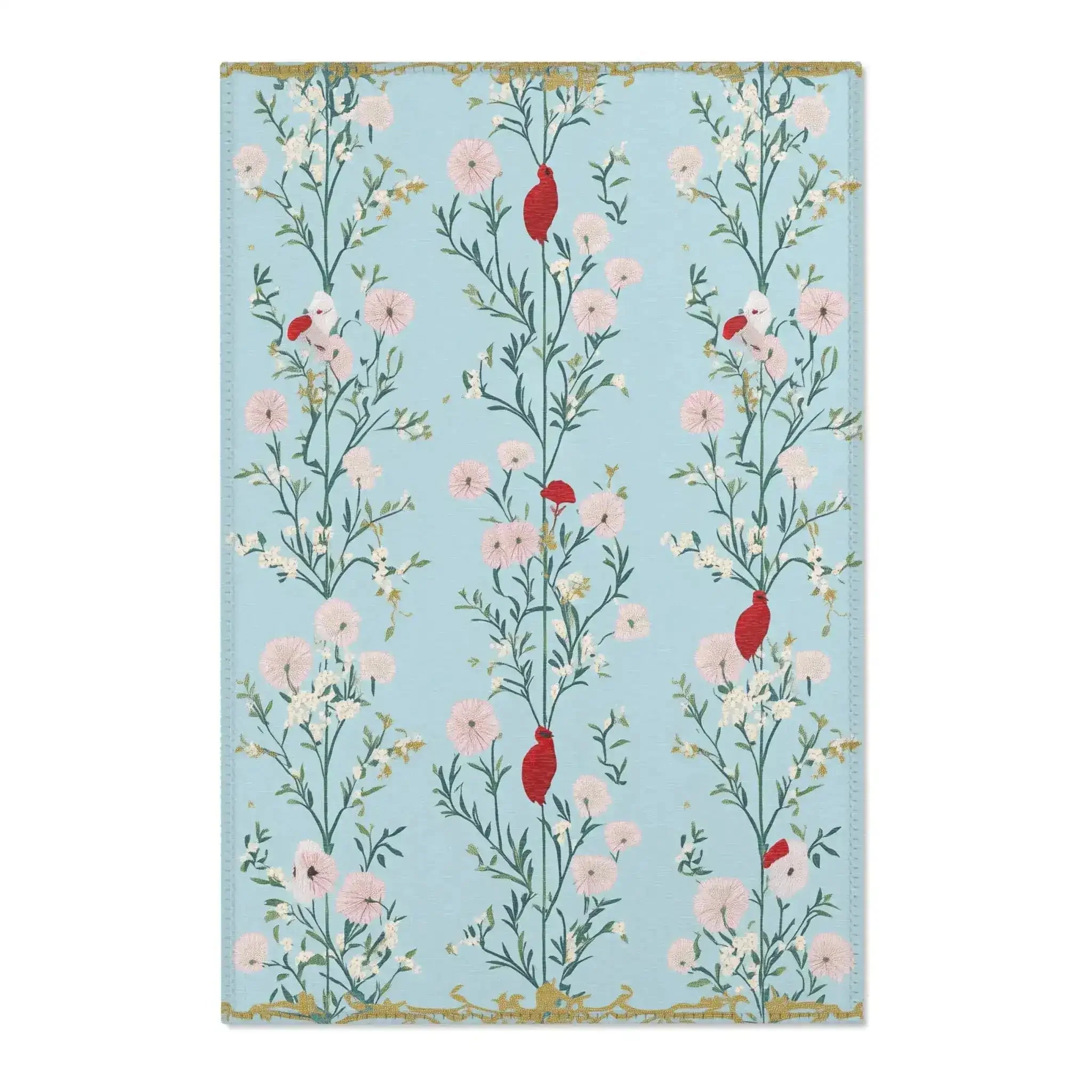 Scarlet Songbird Garden Accent Rug - Image 3