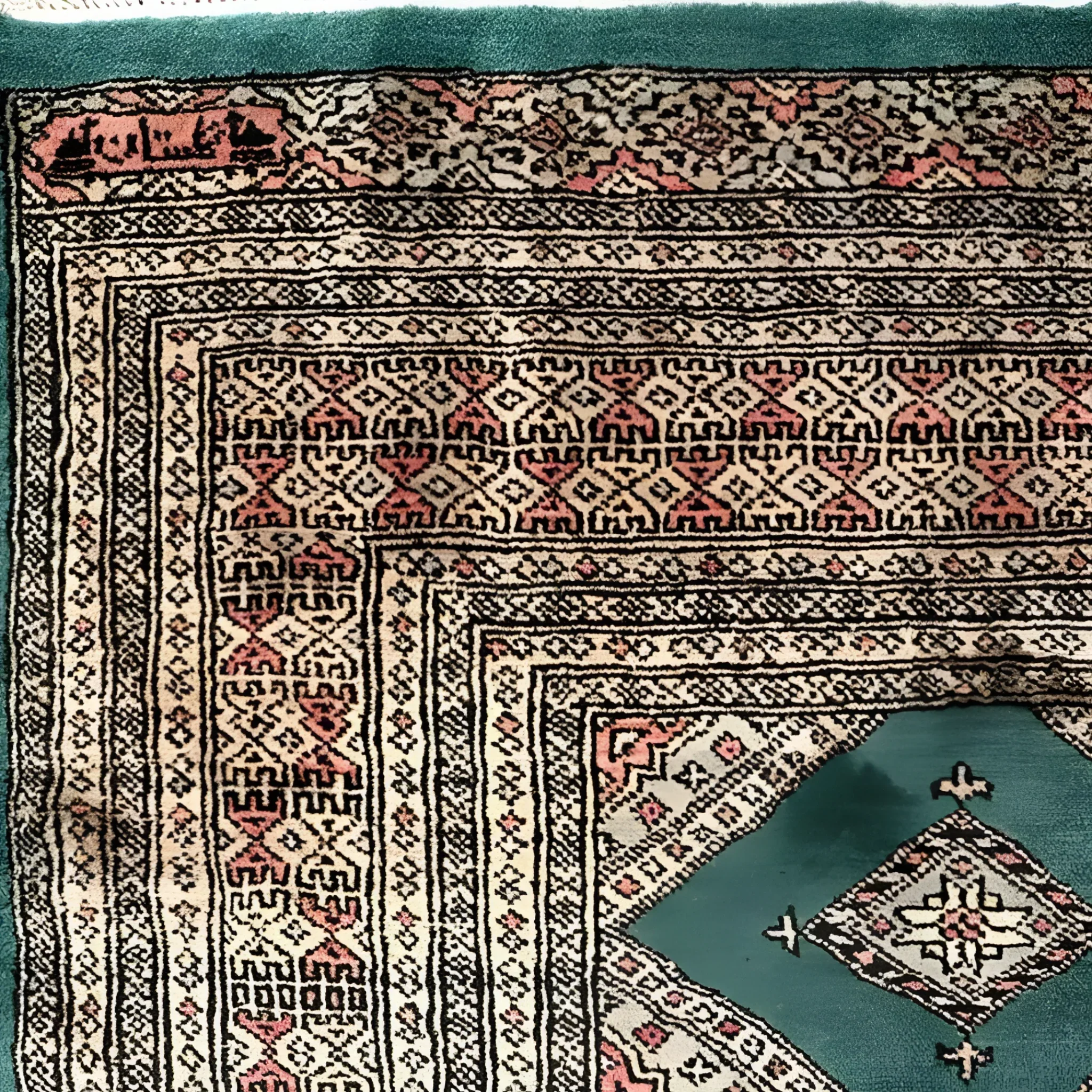 Sea Green Sarong Hand Knotted Area Rug - Image 4
