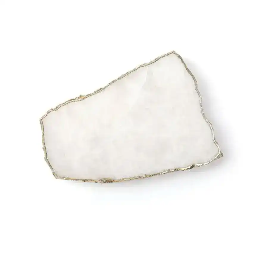 Serein Decor Agate Cheese Board with Gold Trim