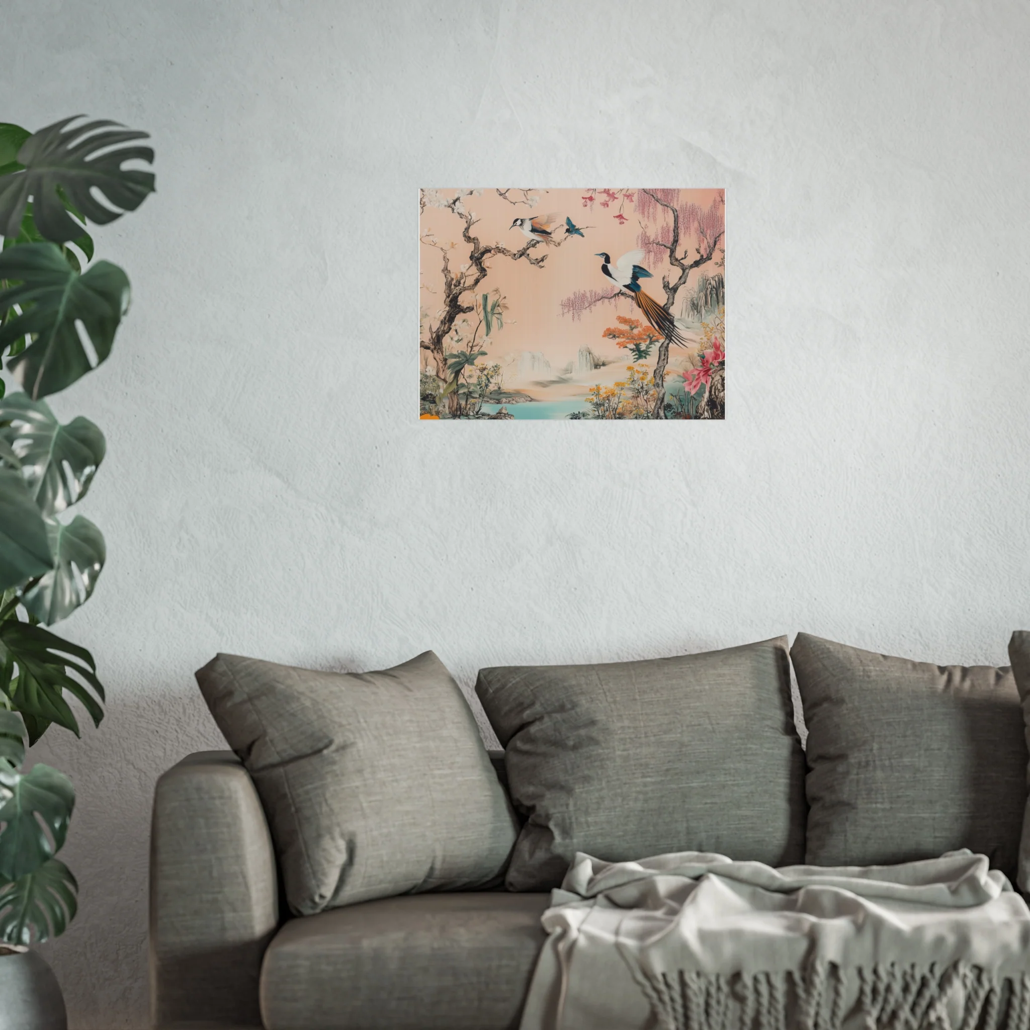 Serene Oriental Birdscape Fine Art Poster - Image 25