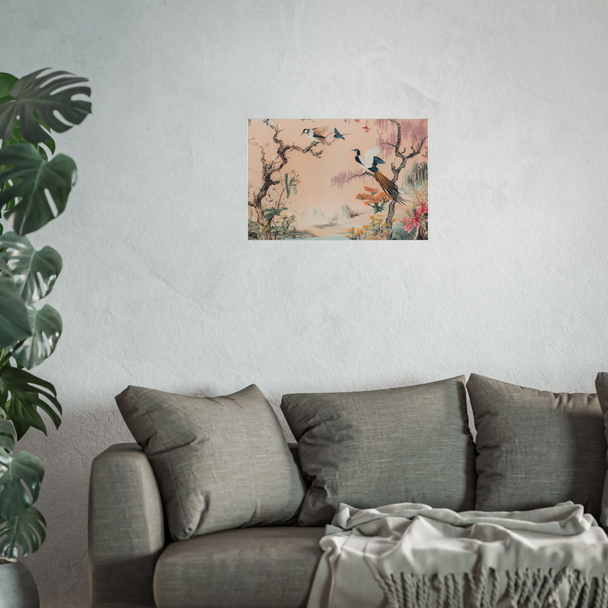 Serene Oriental Birdscape Fine Art Poster - Image 37