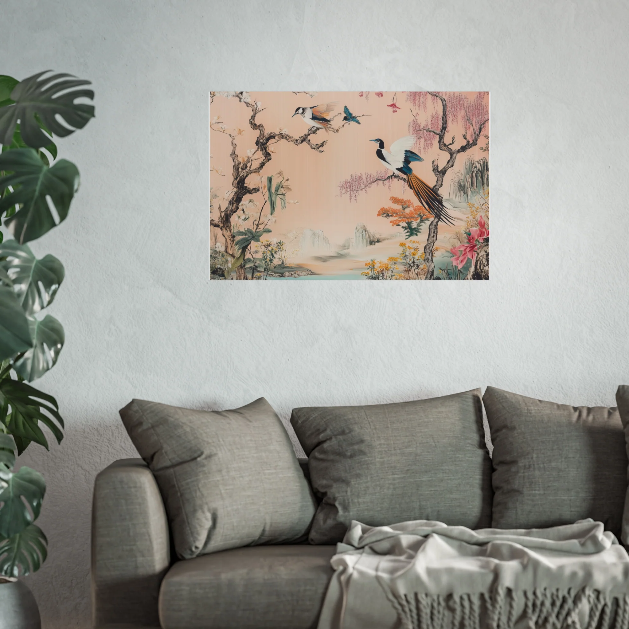 Serene Oriental Birdscape Fine Art Poster - Image 43