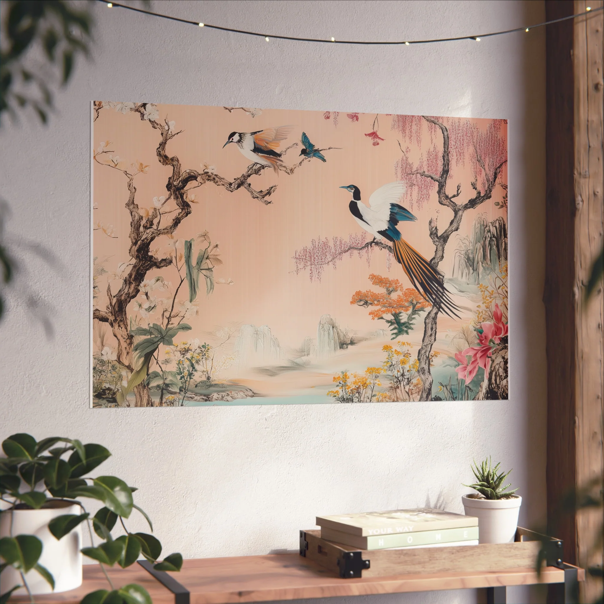 Serene Oriental Birdscape Fine Art Poster - Image 44