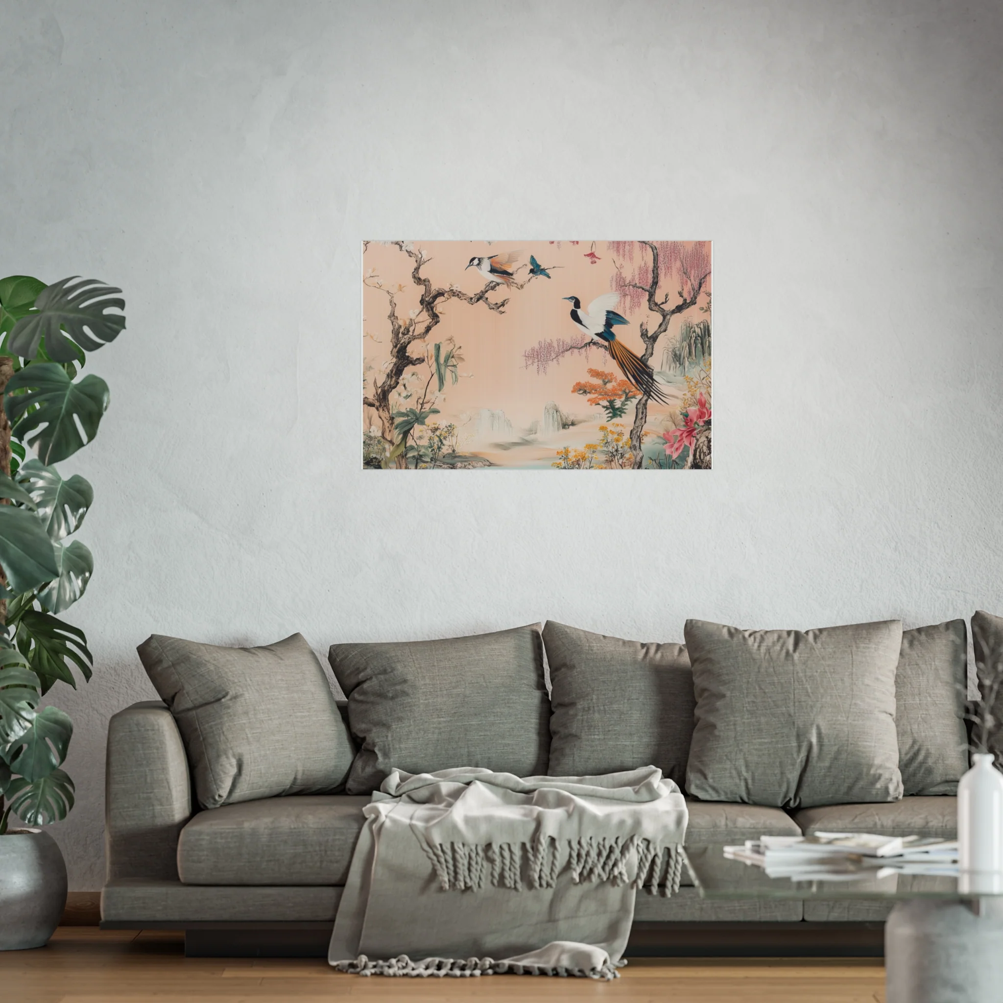 Serene Oriental Birdscape Fine Art Poster - Image 45