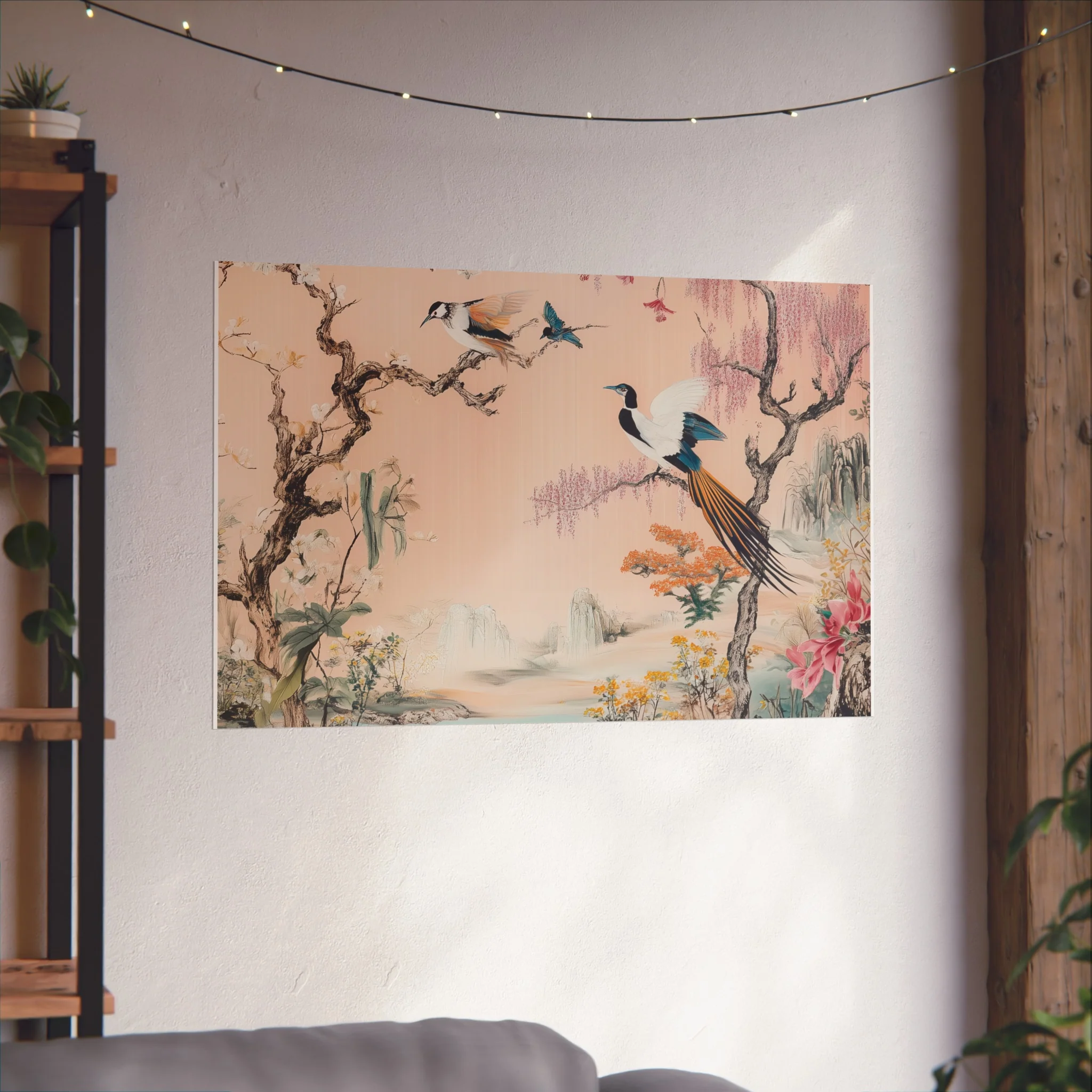 Serene Oriental Birdscape Fine Art Poster - Image 46