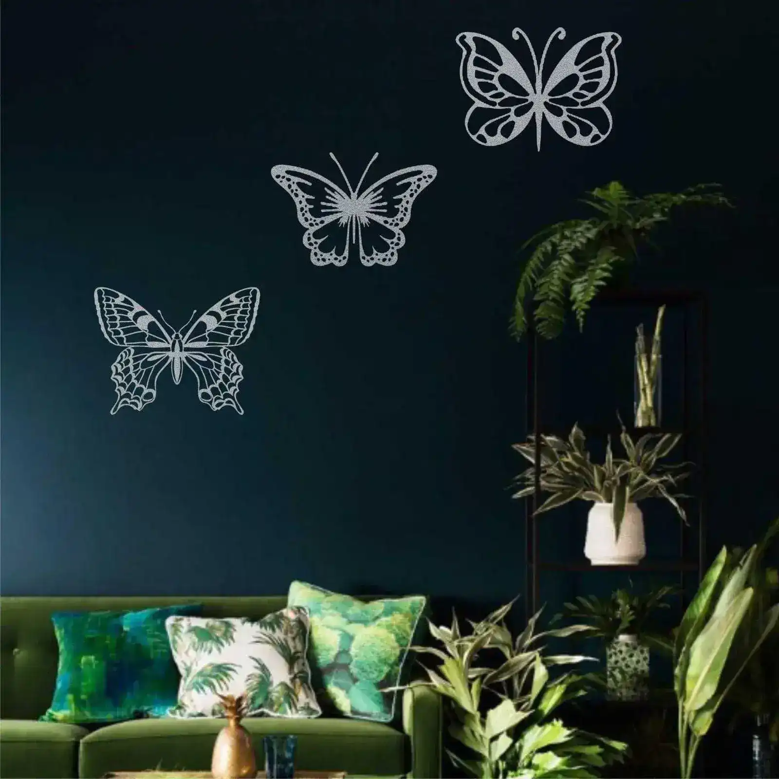 Set of 3 Butterflies Metal Wall Decor - Image 8