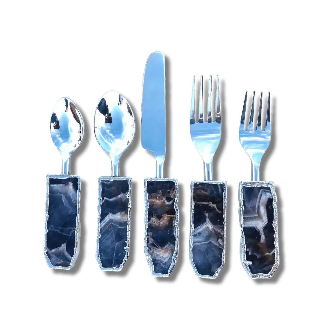 Set of 5 Pieces Amethyst Cutlery - Image 3