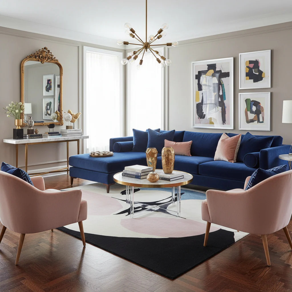 Shadowline Divide Space Hand Tufted Rug - Image 2