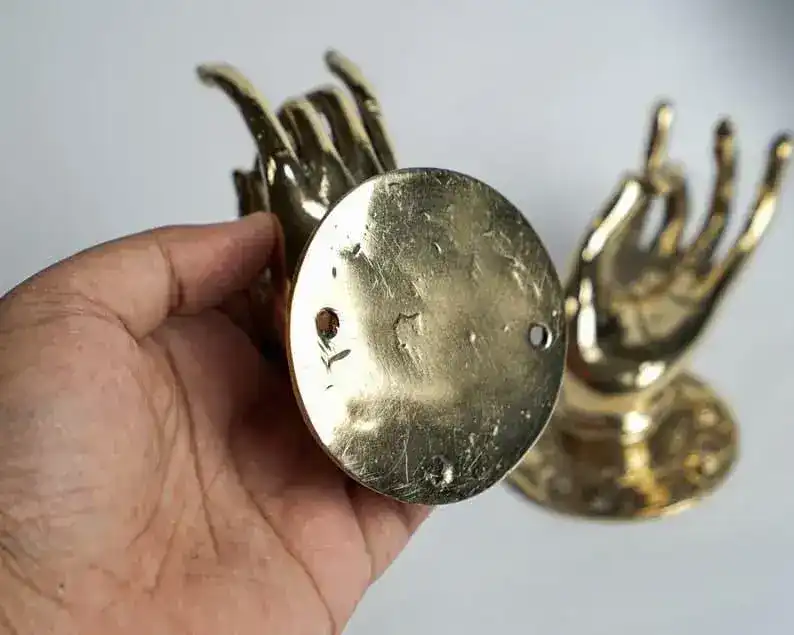 Shuni Mudra Buddha Hand Shape Door Handles - Set of 2 - Image 3