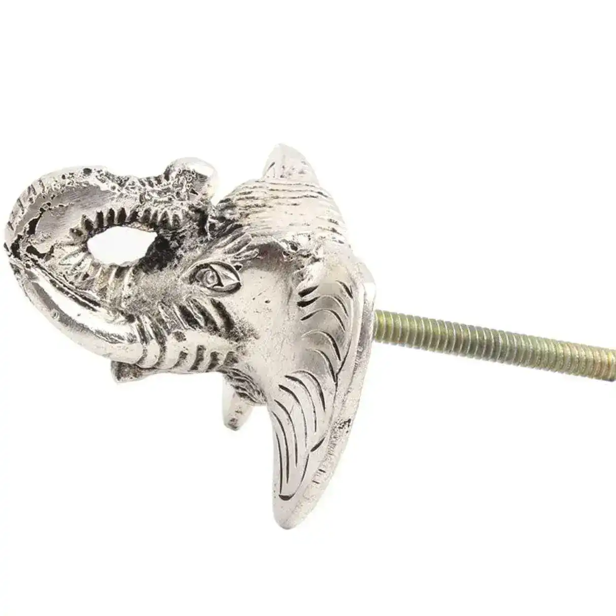 Silver Elephant Cabinet Knobs - Set of 6 - Image 2