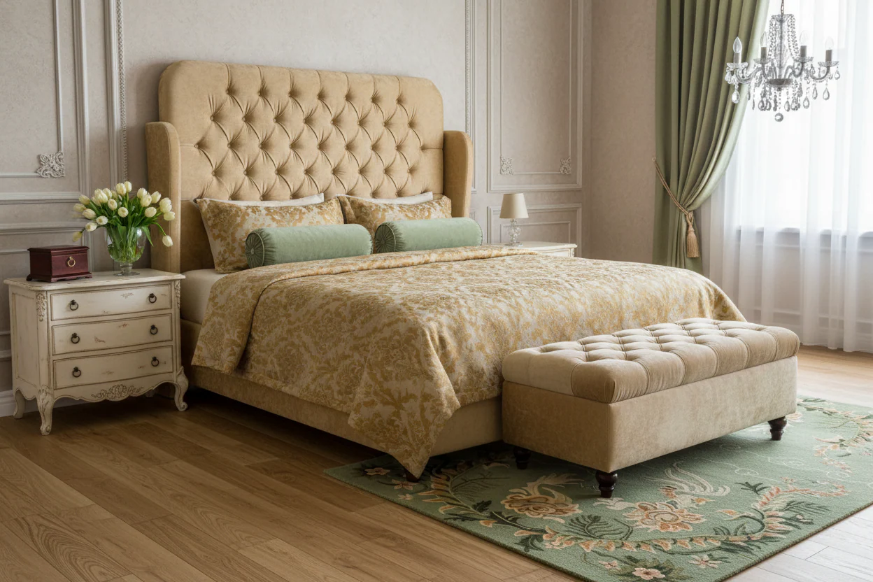 Skyward Blossom Knotted Wool Rug - Image 3