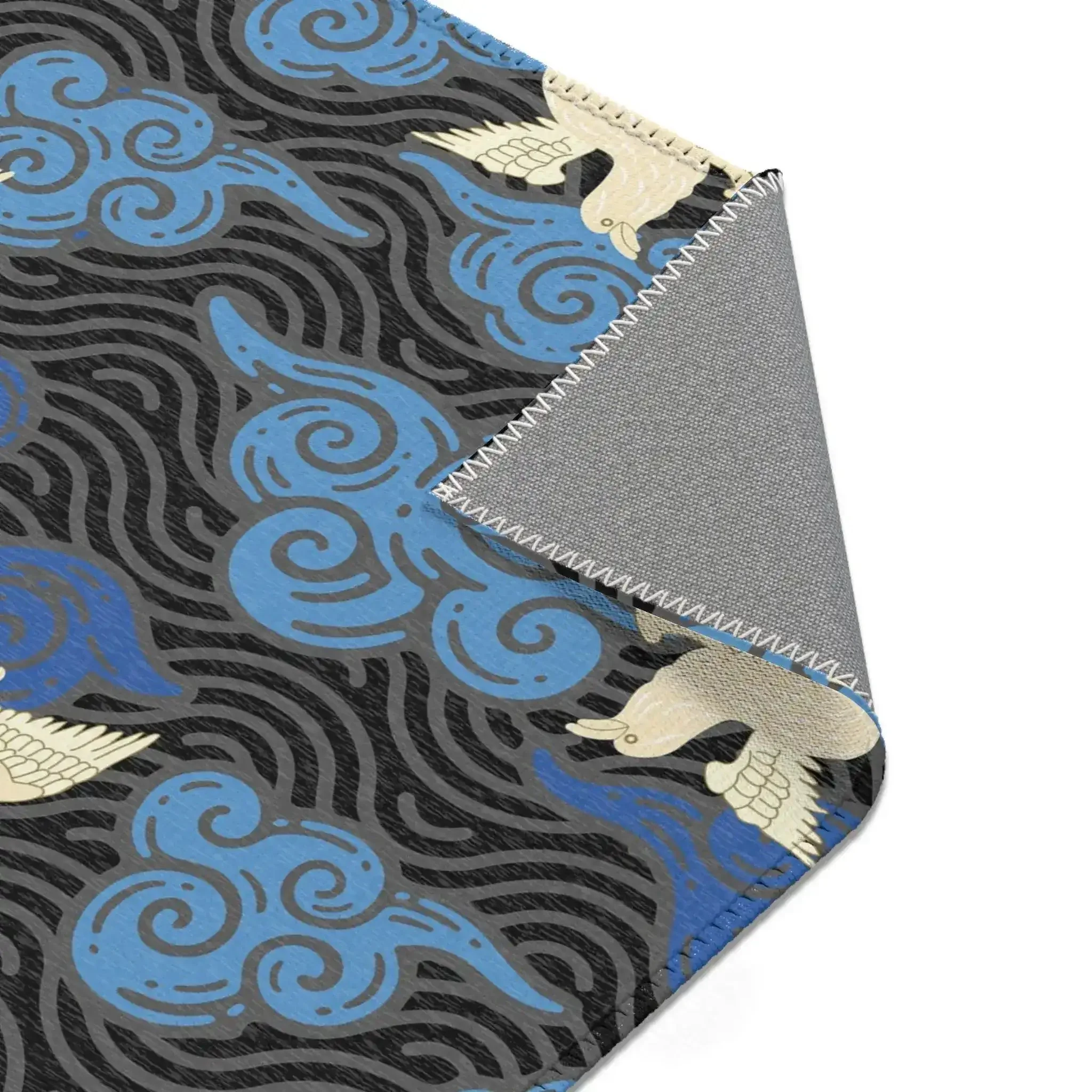 Soaring Phoenixes in Stormy Sky Accent Rug - Image 6