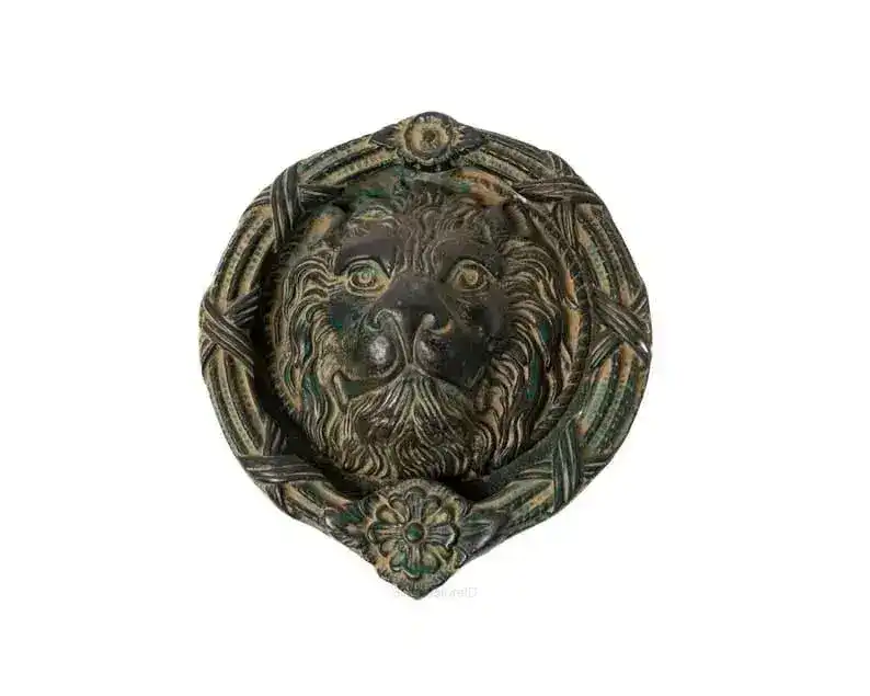 Solid Brass Classic Lion Head Door Knocker - Image 5