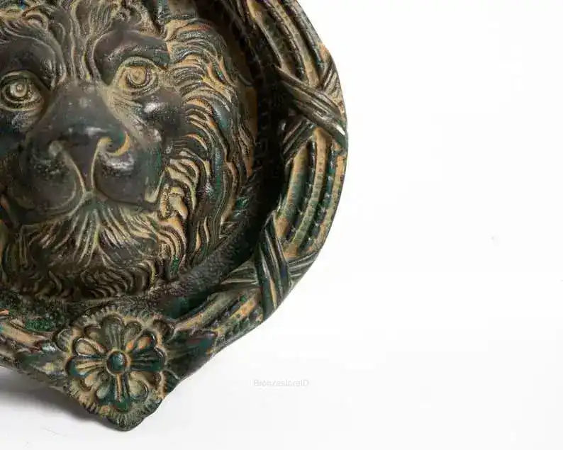 Solid Brass Classic Lion Head Door Knocker - Image 7