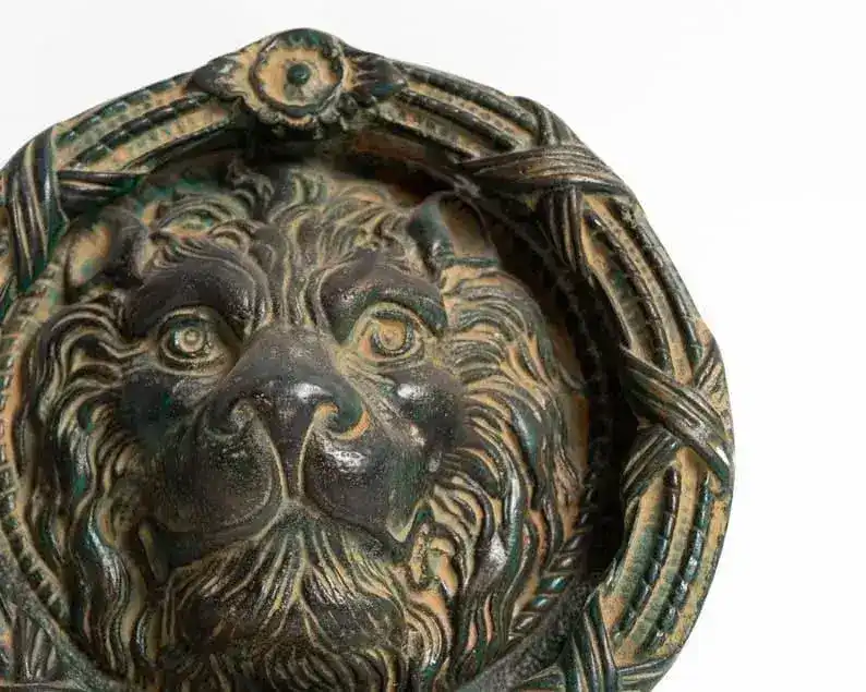 Solid Brass Classic Lion Head Door Knocker - Image 8