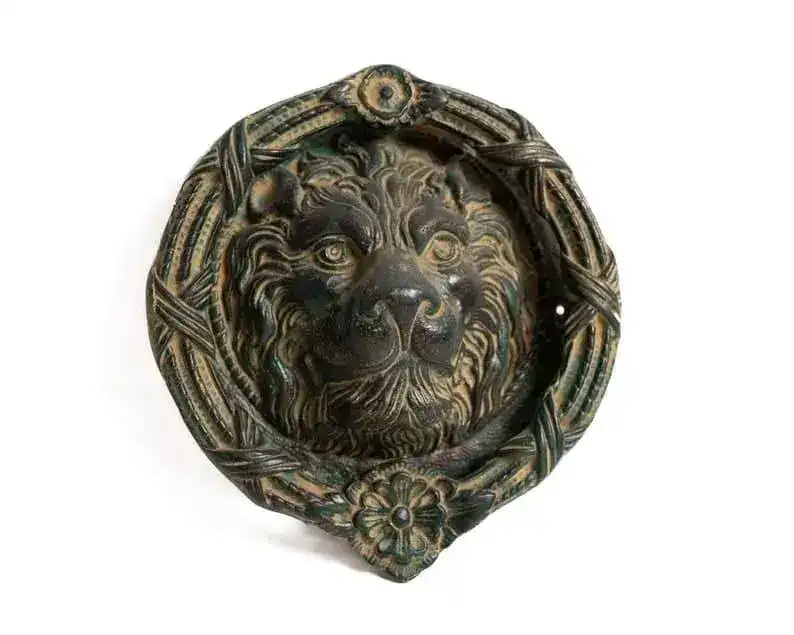 Solid Brass Classic Lion Head Door Knocker - Image 9