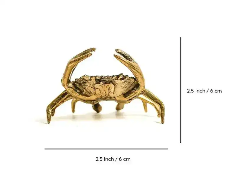 Solid Brass Crab Miniature Figurine - Image 4