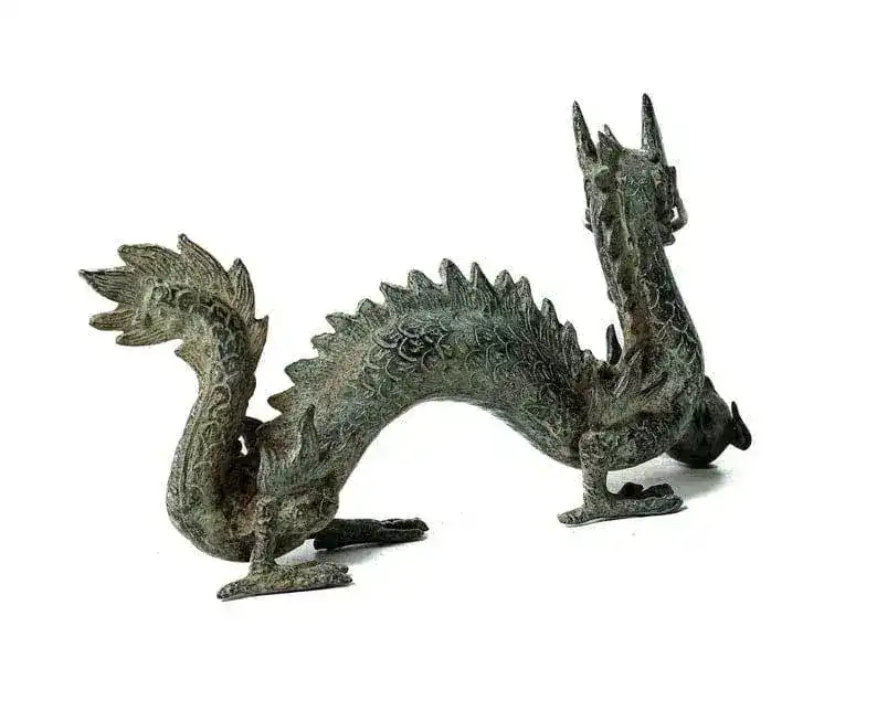 Solid Brass Dragon and Ball Statue - Image 5