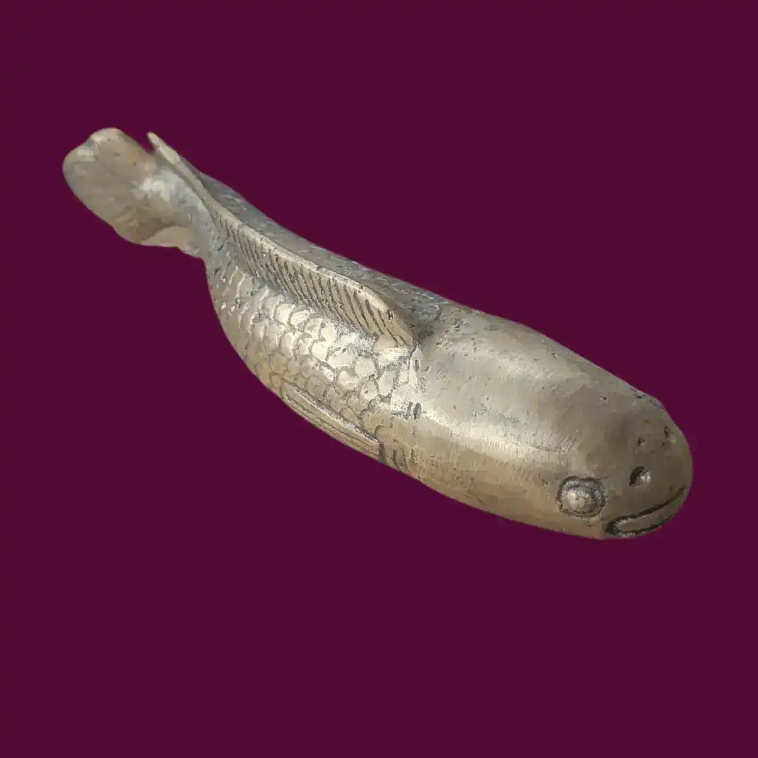 Solid Brass Fish Figurine Sculpture - Image 4