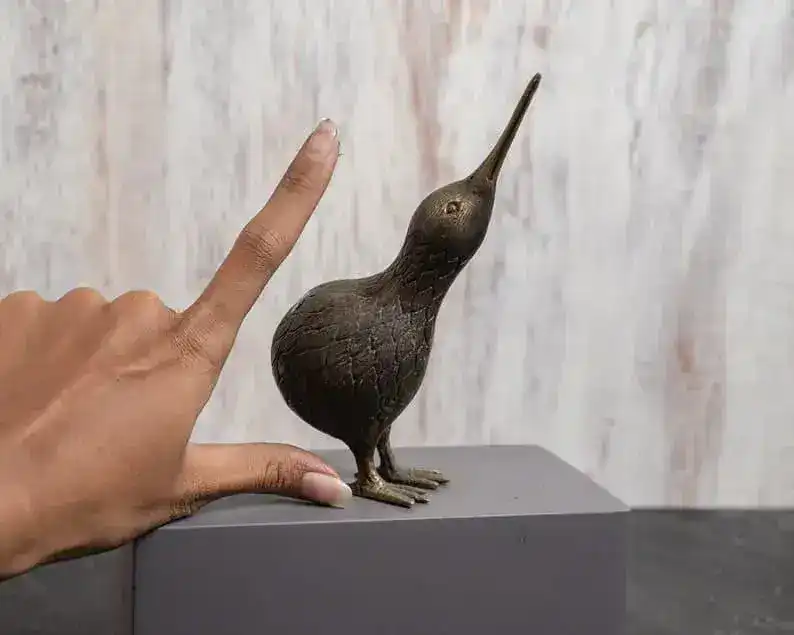 Solid Brass Kiwi Miniature Figurine - Image 9