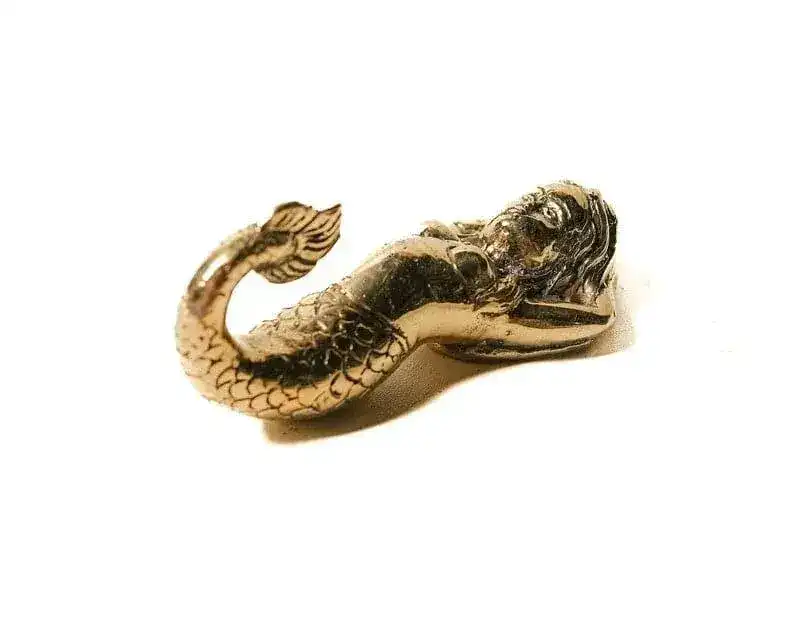 Solid Brass Mermaid Wall Hook - Image 3