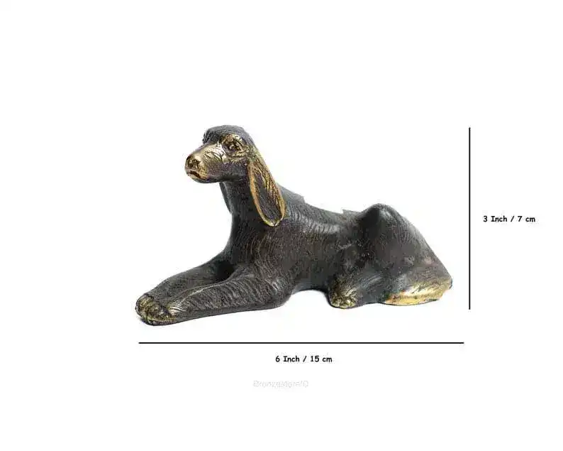 Solid Brass Miniature Dog Figurine - Image 2