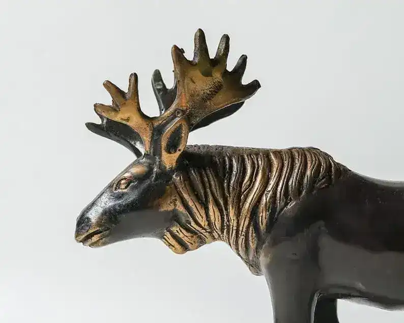 Solid Brass Miniature Reindeer Figurine - Image 4