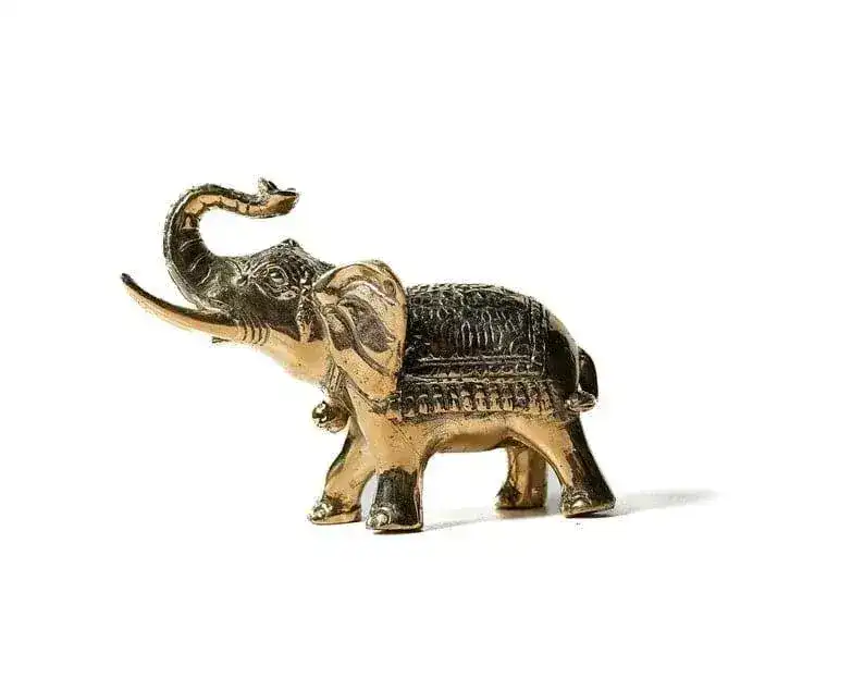 Solid Brass Royal Elephant Figurine - Image 2