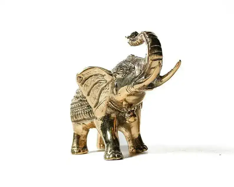 Solid Brass Royal Elephant Figurine - Image 4