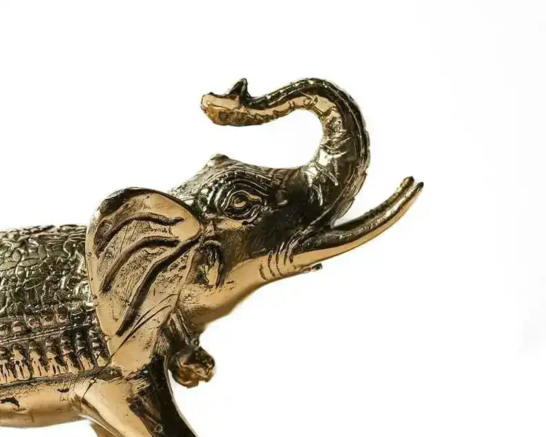 Solid Brass Royal Elephant Figurine - Image 5