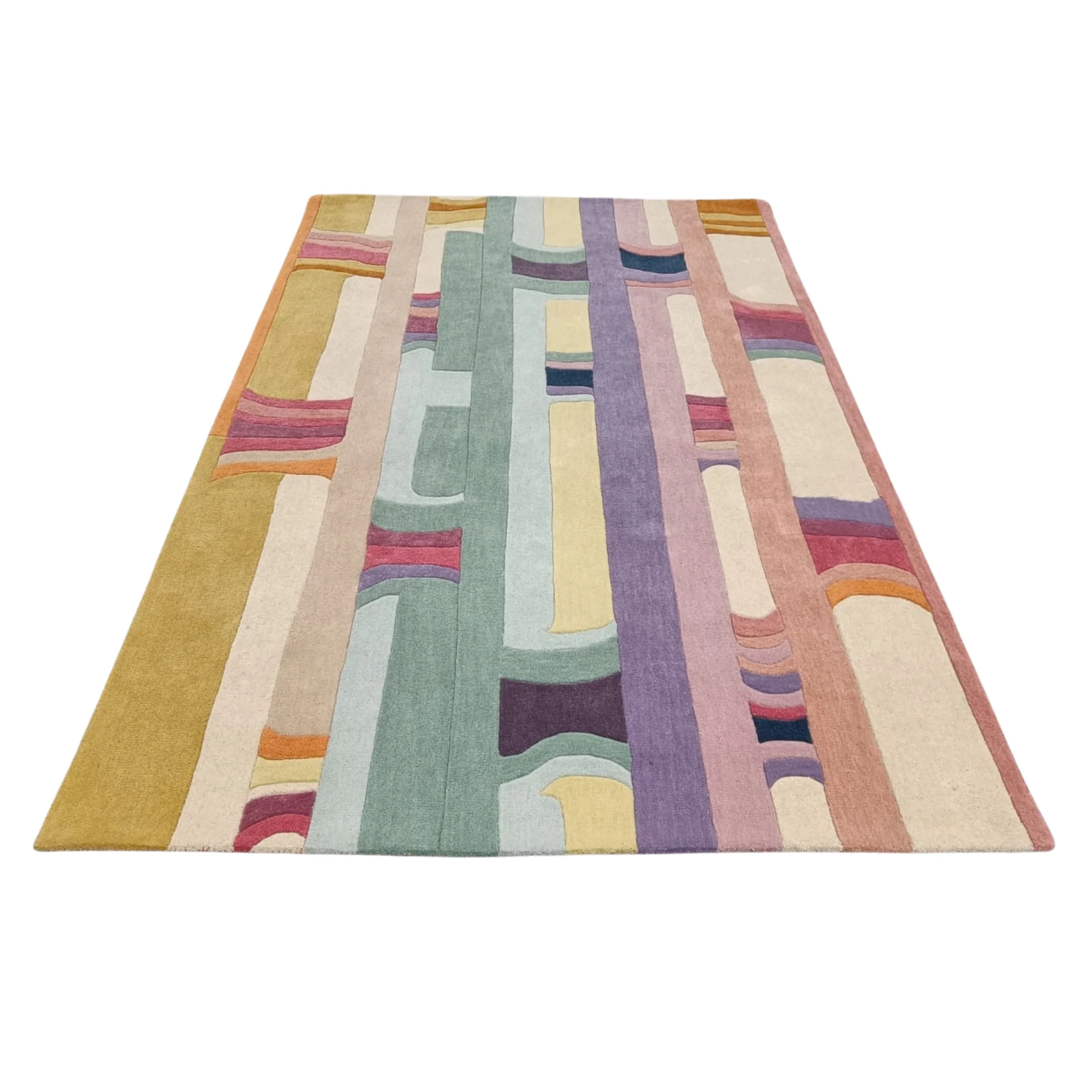 Spectrum Stripe Hand Tufted Rug - Image 2
