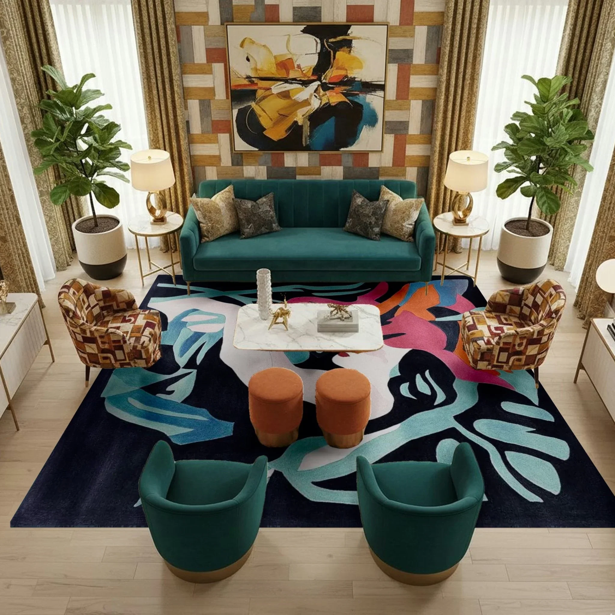 Spirit Frame Hand Tufted Rug - Image 3