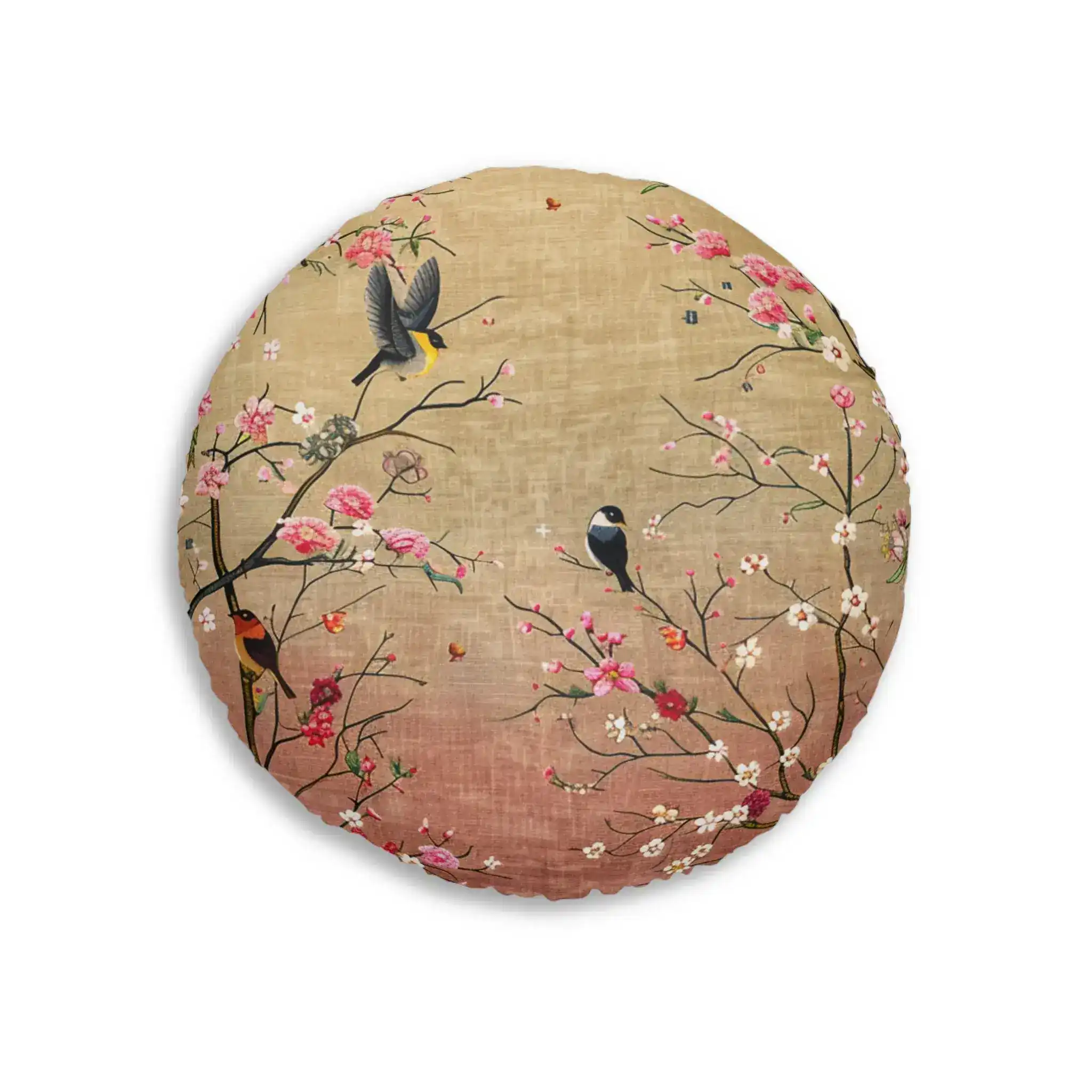 Spring Blossom Birds Floor Pillow - Image 3