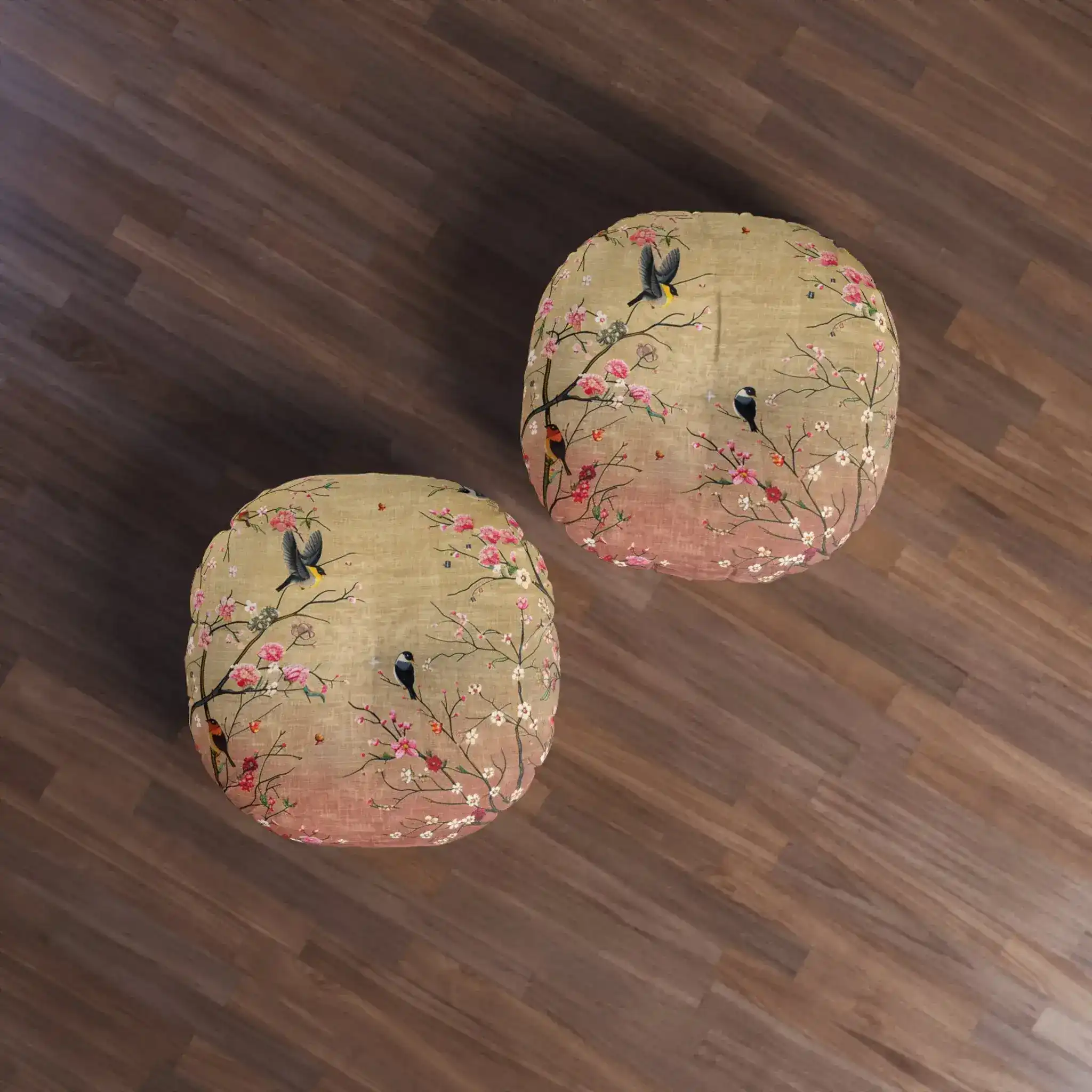 Spring Blossom Birds Floor Pillow - Image 4