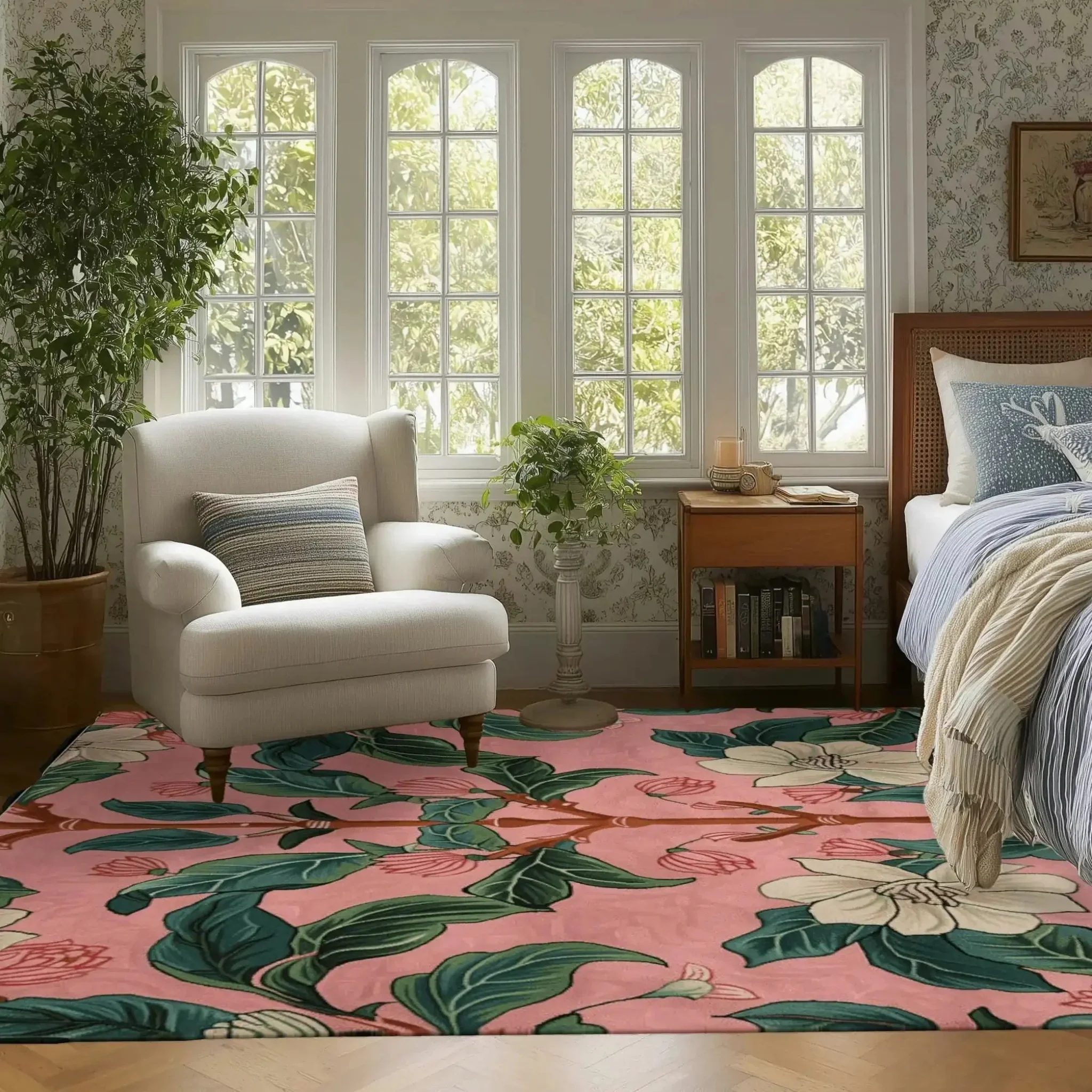 Spring Garden Petals Hand Tufted Rug - Image 3