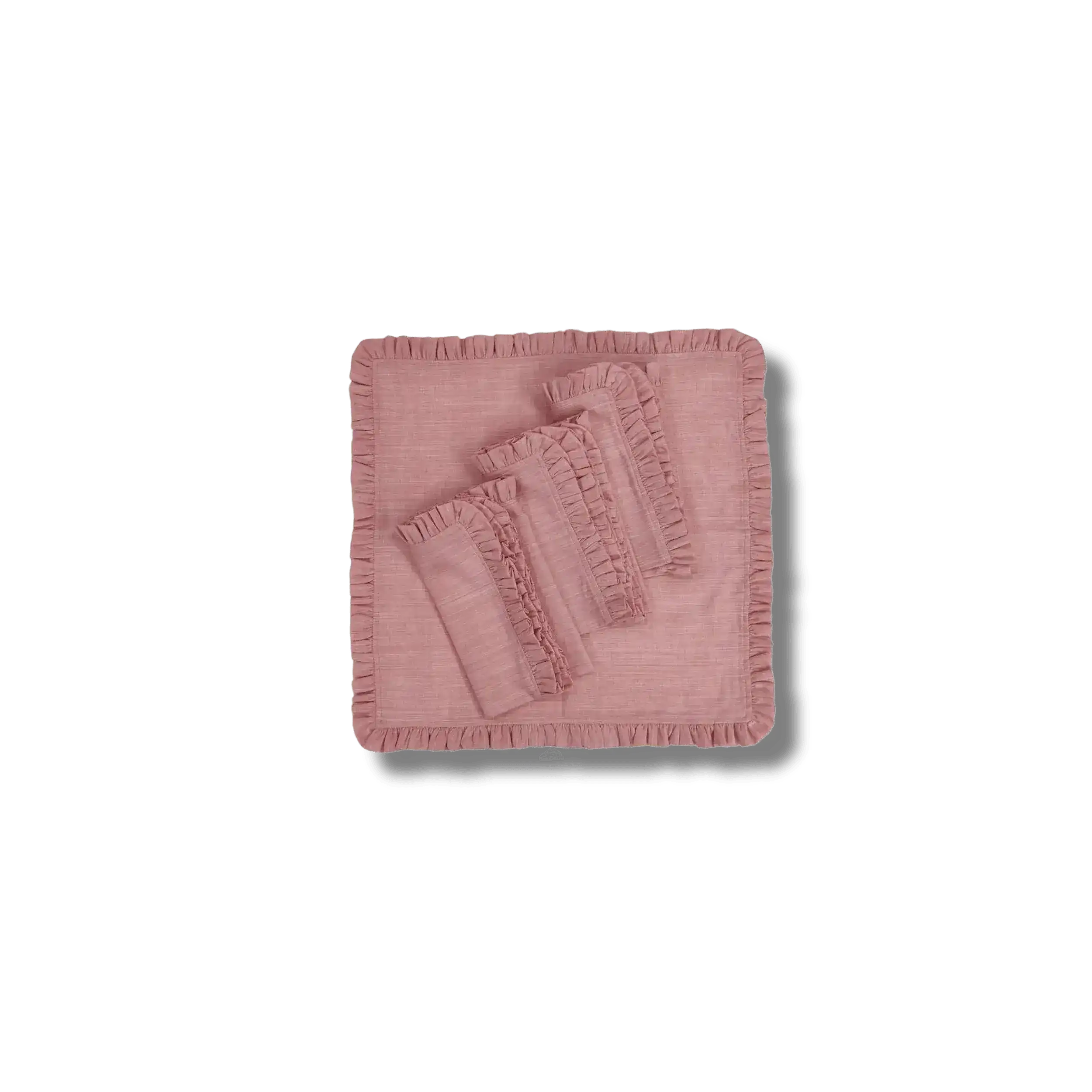 Square Linen Ruffle Napkins - Image 3