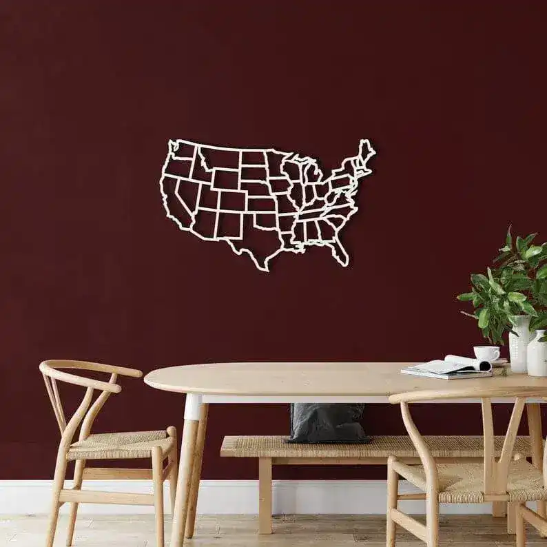 States of America Map Metal Wall Art - Image 3