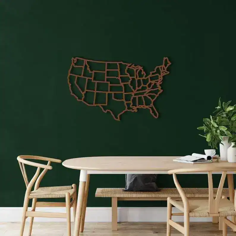 States of America Map Metal Wall Art - Image 4