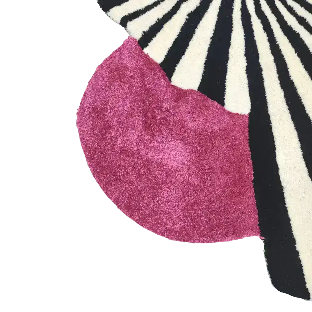 Step onto the Pink Sun Hand Tufted Wool Rug - Image 2
